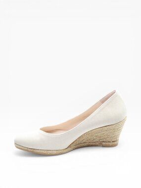 VISCATA Roses Wedges Beige Canvas EU 38 (US Women's 7) M
